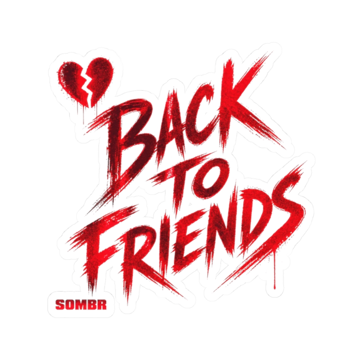 Sombr "Back to Friends" Sticker - Official Stickers merchandise
