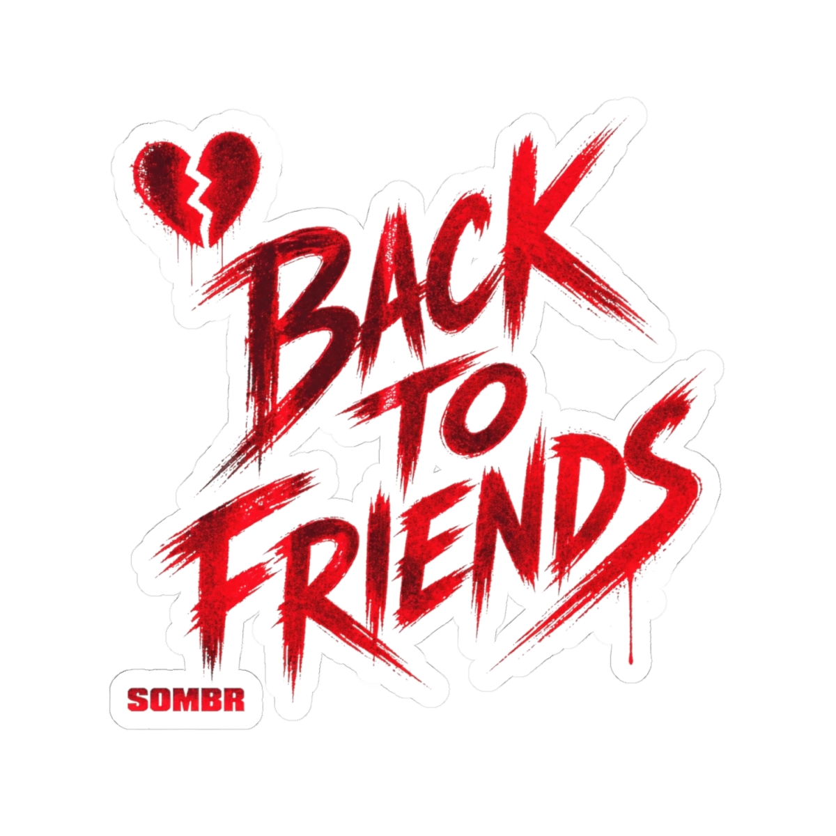 Sombr "Back to Friends" Sticker - alternate angle 2, merchandise