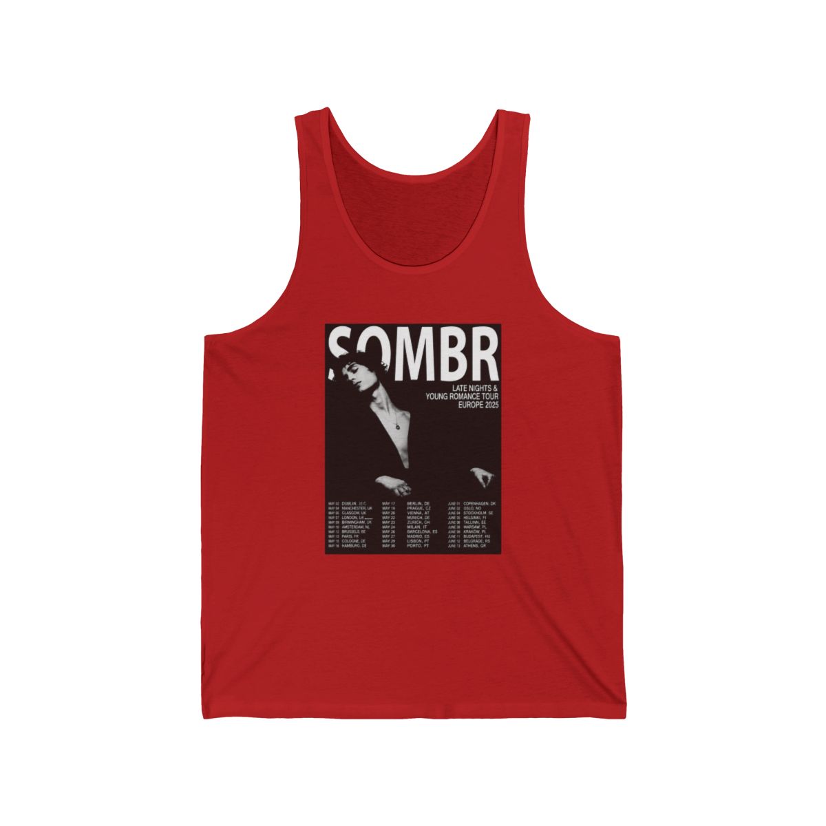 Sombr Europe Tour 2026 Tank Top