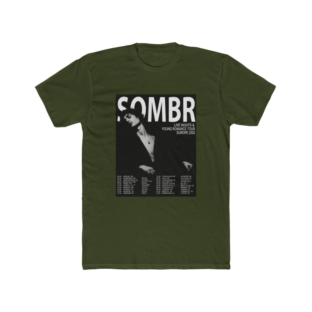 Sombr Europe Tour 2026 T Shirt - alternate angle 4, merchandise